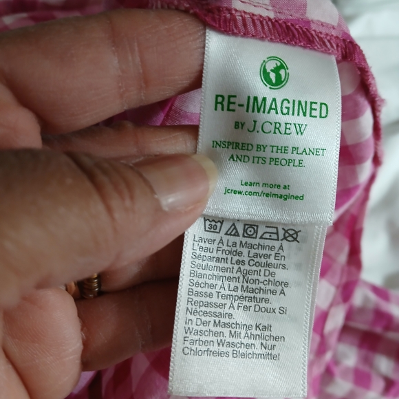 J. Crew Pink Checkered Button Down Shirt - Picture 7 of 8